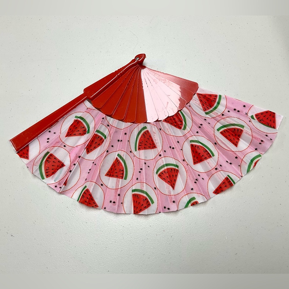 Watermelon Print Hand Fan